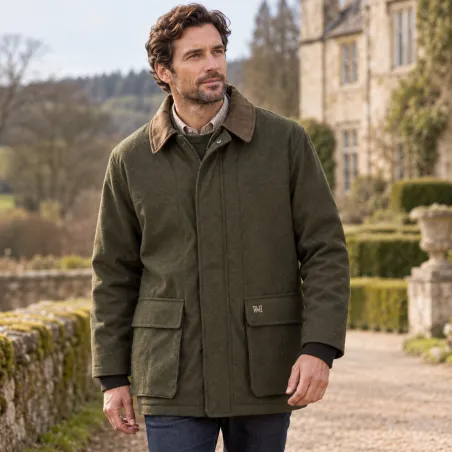 Veste de tir en laine Walker & Hawkes AC olive