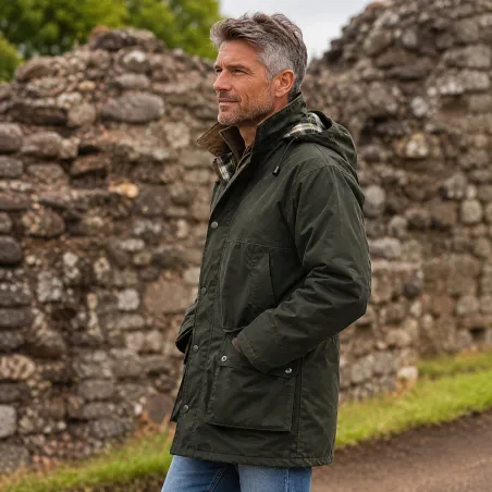 Veste cirée Walker & Hawkes Benson olive