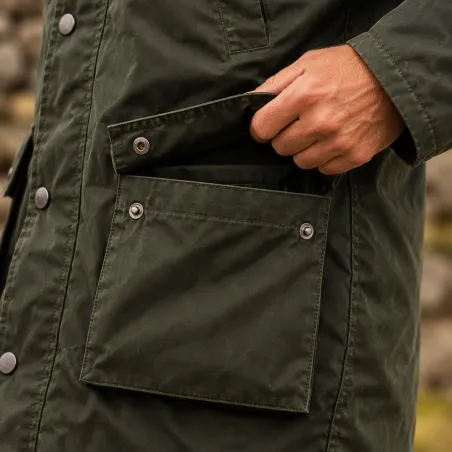Veste cirée Walker & Hawkes Benson olive