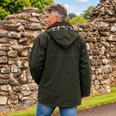 Veste cirée Walker & Hawkes Benson olive