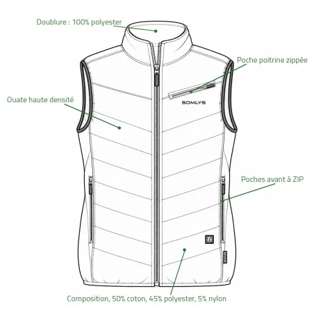 Gilet Chauffant Prestige Somlys Marron - Élégance et Chaleur Optimale