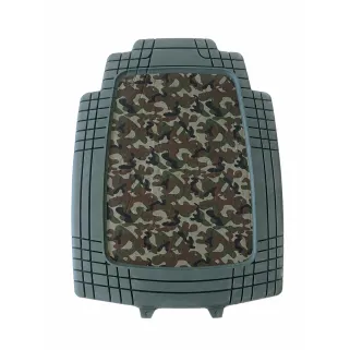 Lot de 4 Tapis de Voiture en Caoutchouc Synthétique - Résistants et Antidérapants - Motif Camo Kaki - 70 x 50 cm