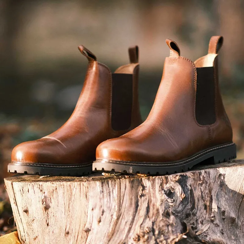 Bottines Chelsea Honey en cuir marron | Heritage Farmer