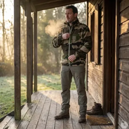 Blouson de chasse polaire commando 2 poches camo