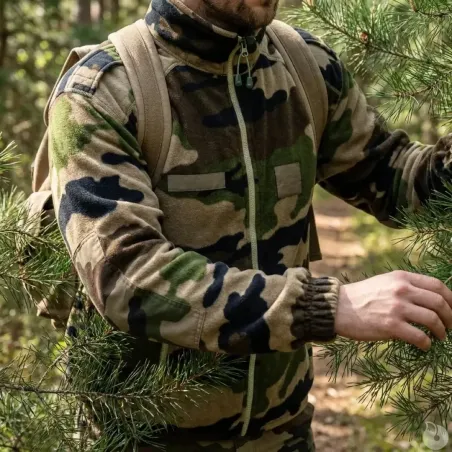 Blouson de chasse polaire commando 2 poches camo