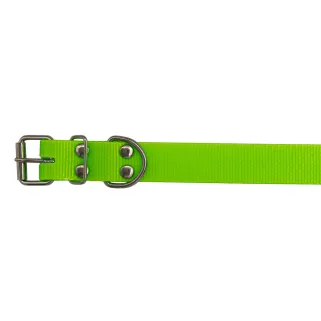Collier pour chien en PVC vert fluo ajustable, largeur 25 mm