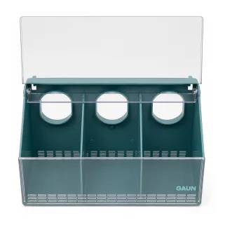 Mangeoire de cage 3 compartiments pour pigeons 25 cm