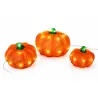 Set de 3 Citrouilles LED Blanc Chaud - Décoration Automnale Éclairage Intérieur/Extérieur