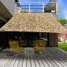 Voile d'ombrage rectangulaire 2x3m beige - Protection UV et installation facile