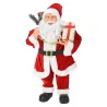 Décoration Père Noël Debout 80 cm avec Cadeau - Rouge