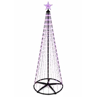 Sapin de Noël LED Argenté 210 cm - 370 LED RGB Numériques avec Télécommande