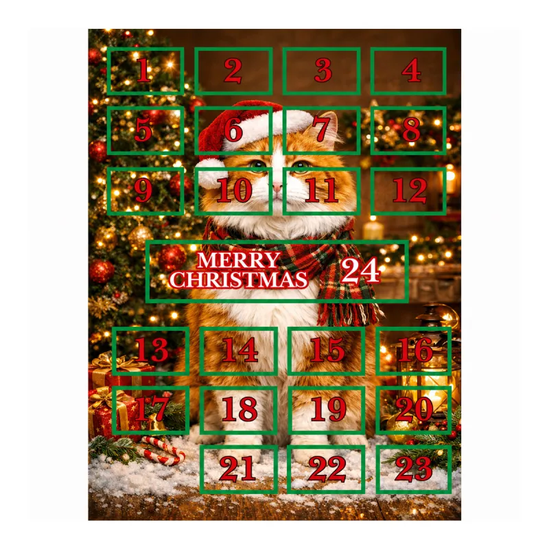 Calendrier de l'Avent pour Chat - 24 Surprises Quotidiennes