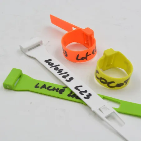 10 Bagues E-Z Seal Tag Ø 14 mm - Jaune