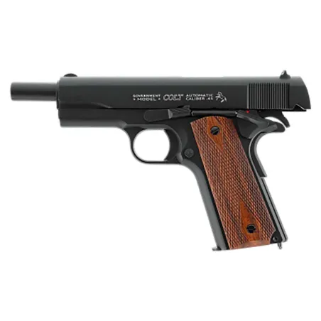 Réplique Colt 1911 CO2 - Métal et Noyer - Blowback 4,5 mm inférieur 2J