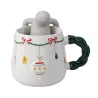 Set de 2 Mugs avec Filtre à Thé en Porcelaine 