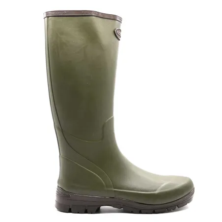 Bottes Marly antidérapantes caoutchouc naturel kaki 37 à 48