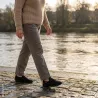 Chaussons Zulip Noirs à Scratch pour Femme - Confort et Style