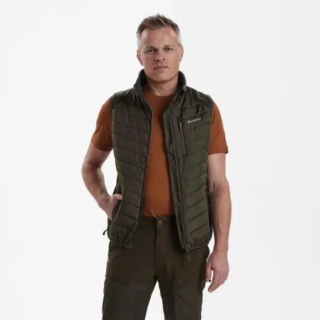 Gilet matelassé-tricot Deerhunter Moor vert