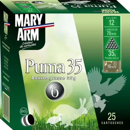 Boite de 25 cartouches PUMA bourre grasse 35g 12/70