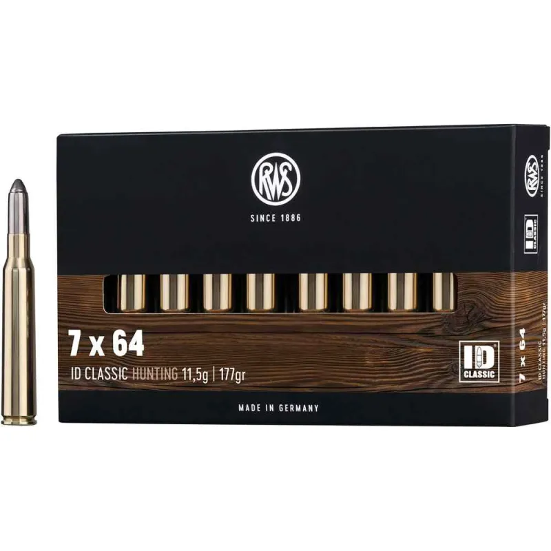 Boite 20 Balles ogive ID - 7x64 - 177grs - 11.5g 850m/s