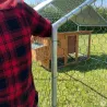 Enclos pour volailles métal galvanisé 24 m² maille 25 mm