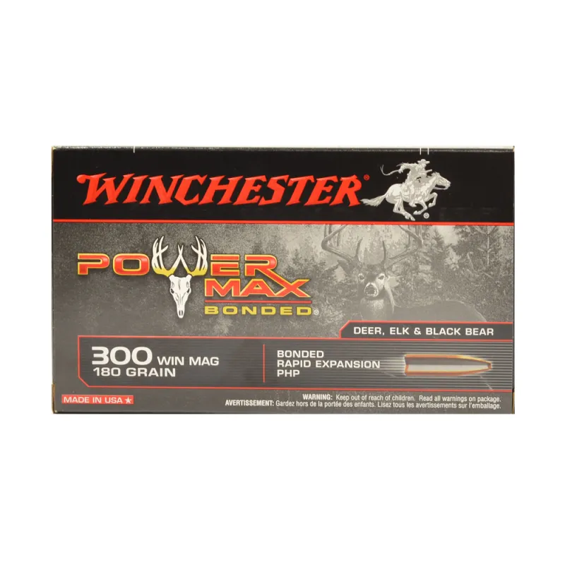Boîte de 20 balles Power Max 300 WM 180 grs - 11.66g 902m/s