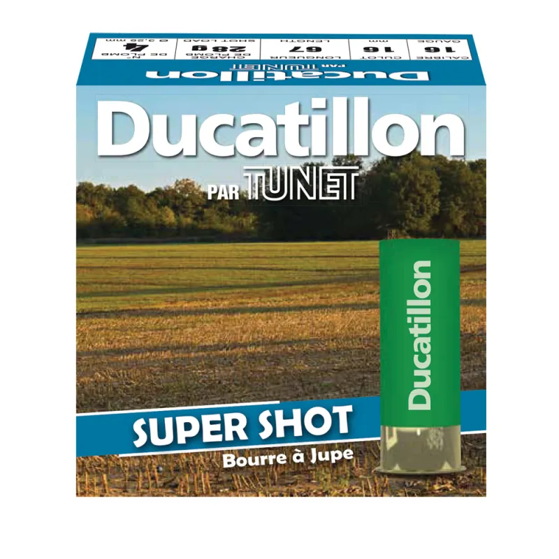 Boite de 25 cartouches de chasse bourre jupe 16/67 "Super-Shot"