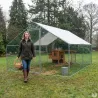 Enclos volaille métal galvanisé 12 m² – maille 25 mm