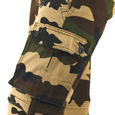 Pantalon treillis 6 poches homme 3 en 1 coton camo 38 à 66