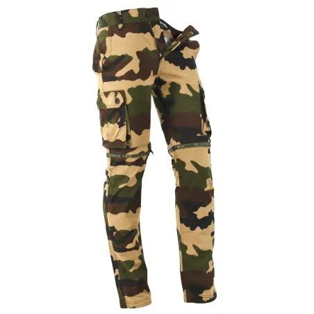 Pantalon treillis 6 poches homme 3 en 1 coton camo 38 à 66