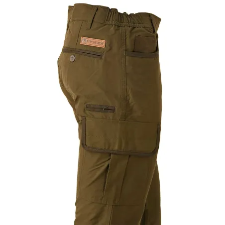Pantalon de chasse Hyperstretch Savane 7 poches kaki T38 à 60