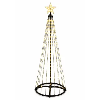 Décoration Arbre de Noël LED Doré 210 cm - 370 Lumières Blanc Chaud