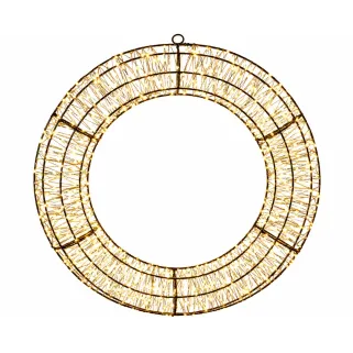 Couronne LED 50 cm - 720 LEDs Blanc Chaud avec Variateur et Minuterie
