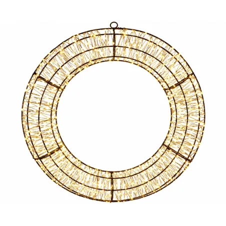 Couronne LED 50 cm - 720 LEDs Blanc Chaud avec Variateur et Minuterie