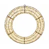 Couronne LED 50 cm - 720 LEDs Blanc Chaud avec Variateur et Minuterie