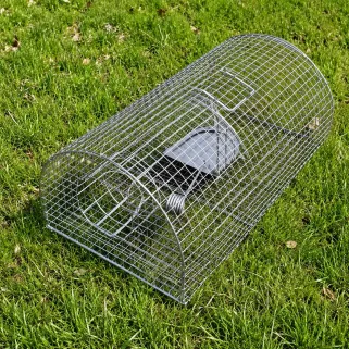 Nasse à rats galvanisée 41x23.5x18.5 cm - Piège mécanique anti-rongeurs