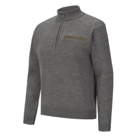Pull zippé Verney Carron La Ligne Rocheval marron