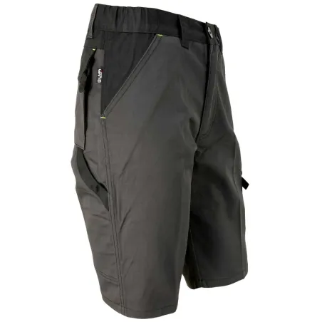 Bermuda de travail 4 poches polyester coton gris noir 38 à 52