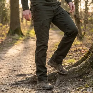 Pantalon Basic Idaho noir polycoton 6 poches | Ducatillon