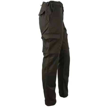 Pantalon Basic Idaho noir polycoton 6 poches | Ducatillon