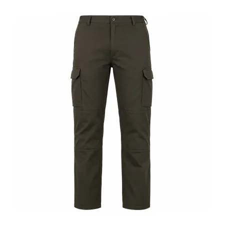 Pantalon Basic Idaho noir polycoton 6 poches | Ducatillon