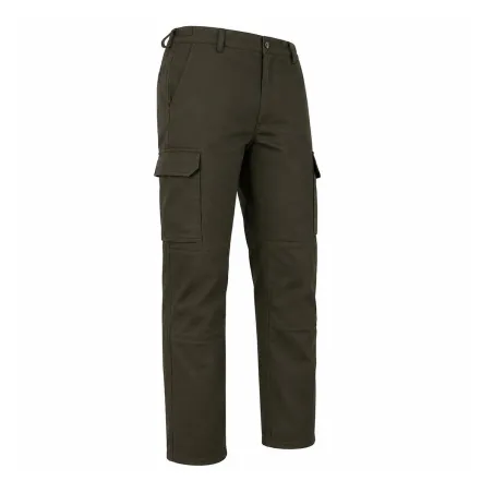 Pantalon Basic Idaho noir polycoton 6 poches | Ducatillon