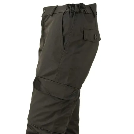 Pantalon Basic Idaho noir polycoton 6 poches | Ducatillon