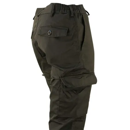 Pantalon Basic Idaho noir polycoton 6 poches | Ducatillon