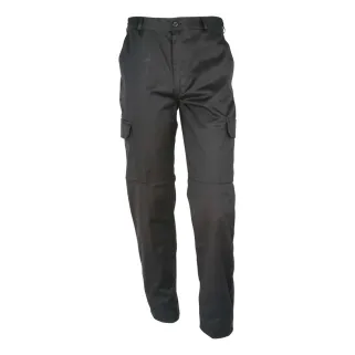 Pantalon Basic Idaho noir polycoton 6 poches | Ducatillon