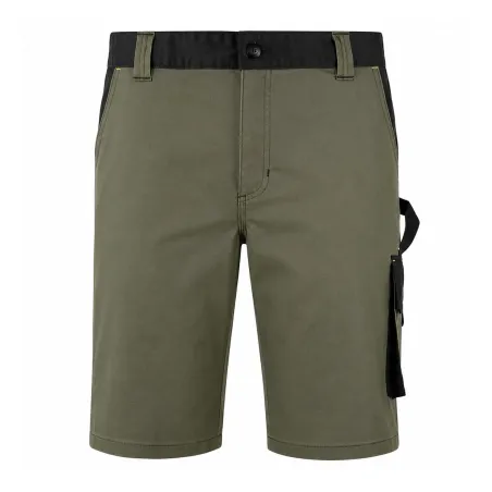 Bermuda de travail homme ULYSSE coton polyester kaki gris 38 à 50