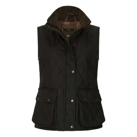 Gilet femme Haxby en coton ciré | Walker & Hawkes