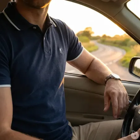 Polo Ultra 79 Browning® Homme - Bleu Coton Respirant