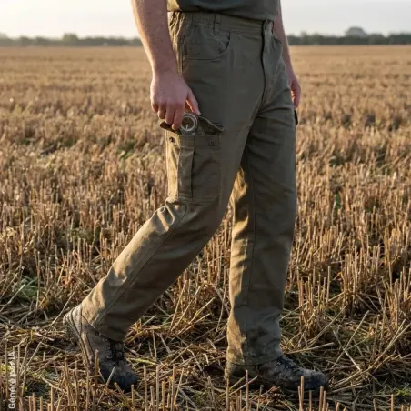 Pantalon de chasse Hyperstretch Savane 7 poches kaki T38 à 60