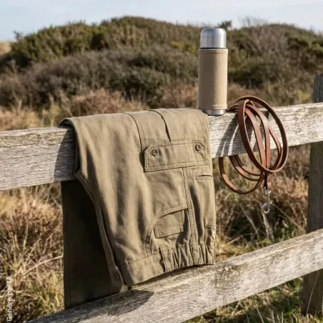 Pantalon de chasse Hyperstretch Savane 7 poches kaki T38 à 60